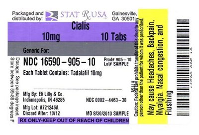 Cialis 10 mg Label Image (Cialis 10 mg Label 905)
